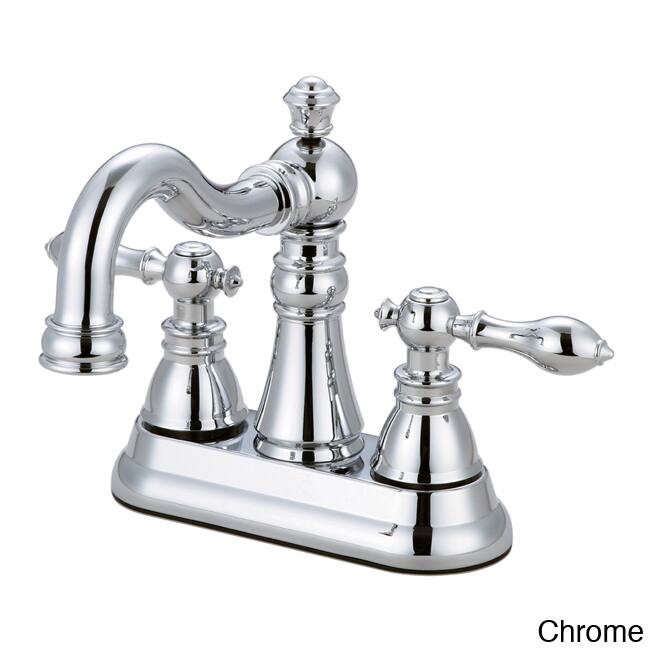 Water Creation Vintage Style 4-Inch Centerset Bathroom Faucet - flat lever handles