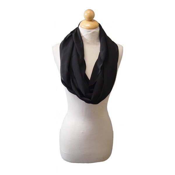 black chiffon scarf