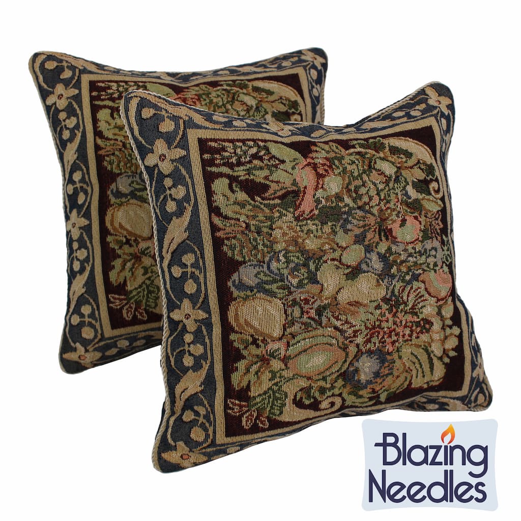 Tapestry Corded 'Potpourri' Throw Pillows (Set of 2)