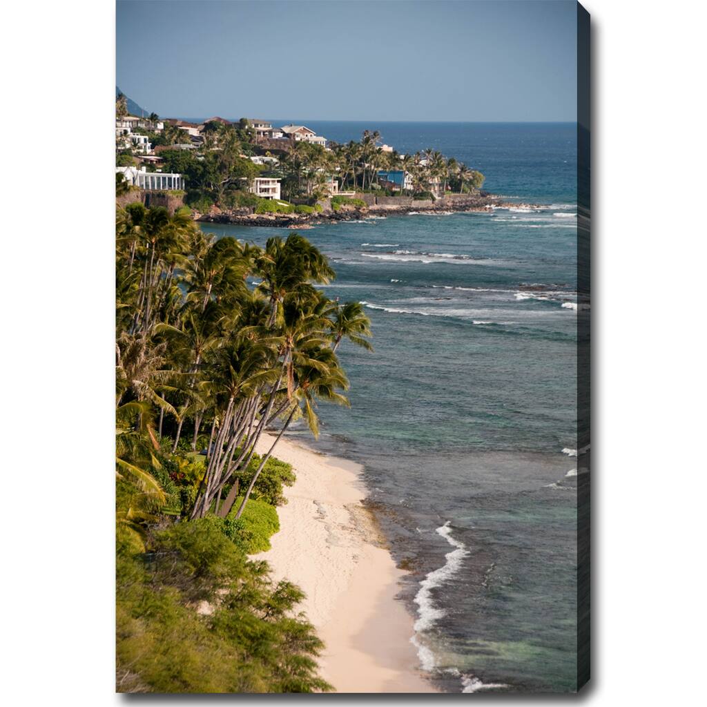 'Coastline in Hawaii' Gallery-wrapped Canvas Art - Multi