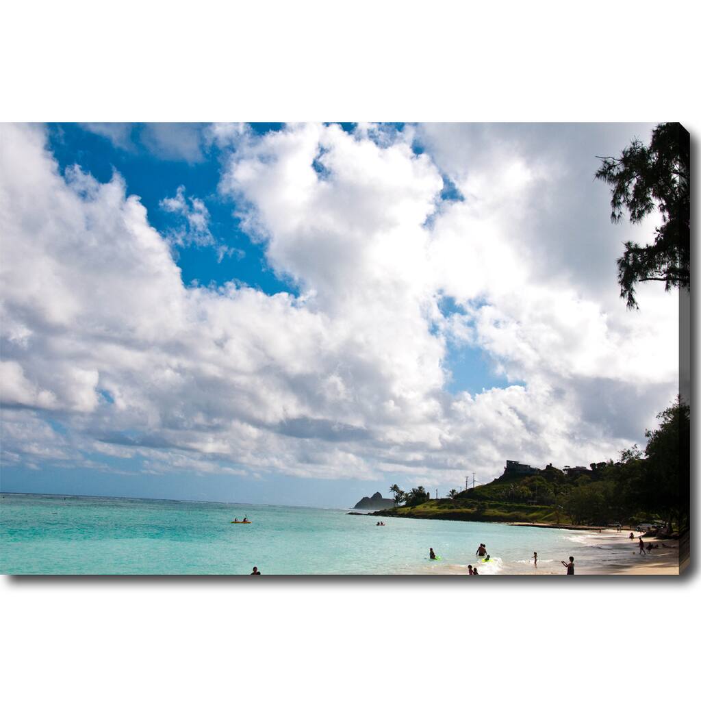 'The Blue Beach in Hawaii' Canvas Art