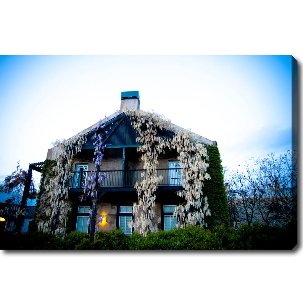 'The Romantic Wine Country - Napa Valley' Canvas Art - Blue