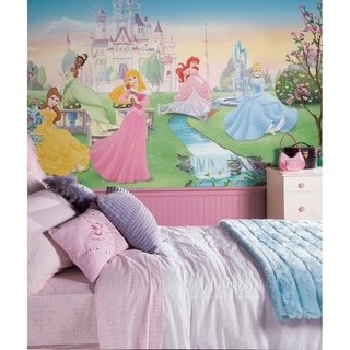 Dancing Princess Chair Rail Prepasted Wall Art Mural (6' x 10.5')