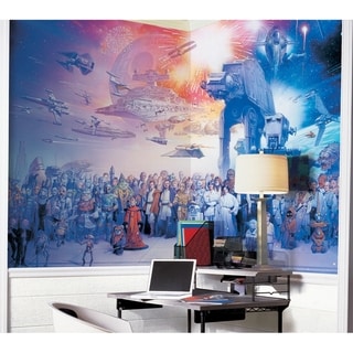 Star Wars Saga Chair Rail Prepasted Wall Art Mural (6' x 10.5')