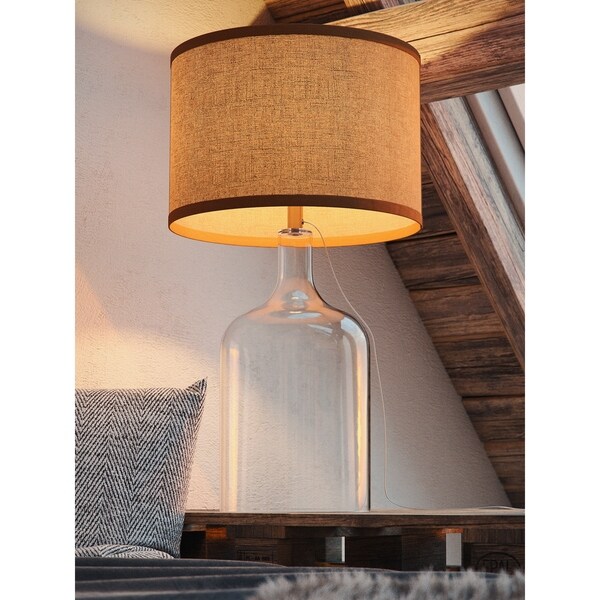 Corsica 30-inch Clear Glass French Neck Table Lamp