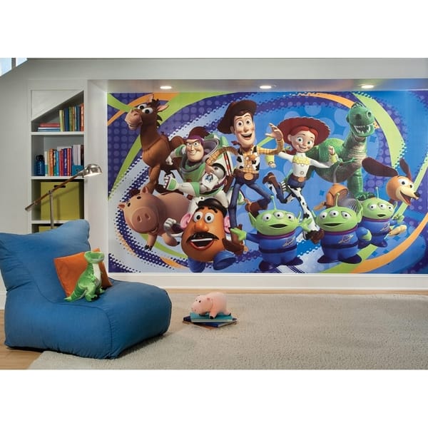 slide 1 of 2, Toy Story 3 Chair Rail Prepasted Wall Art Mural (6' x 10.5')