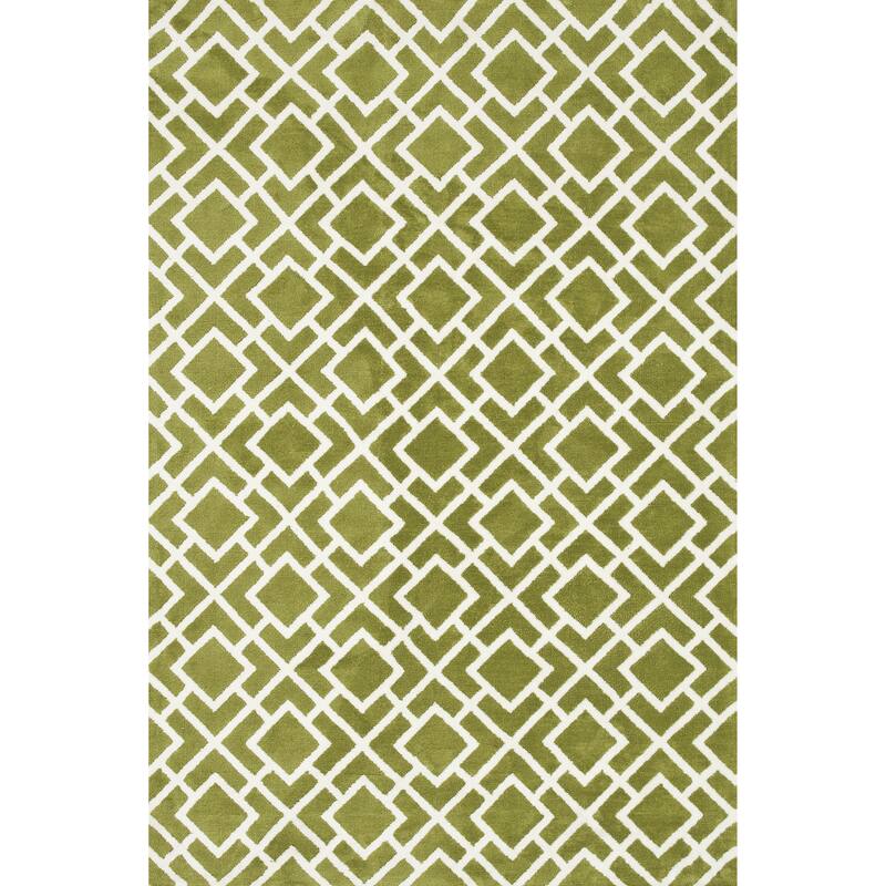 Alexander Home Woven Microfiber Contemporary Trellis Rug