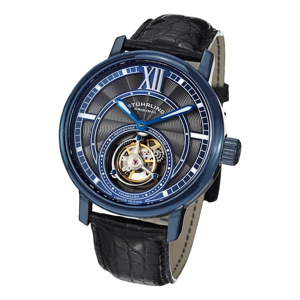 Stuhrling Original Men's Imperium Tourbillon II Mechanical Alligator Strap Watch Stuhrling Original Men's Stuhrling Original Watches