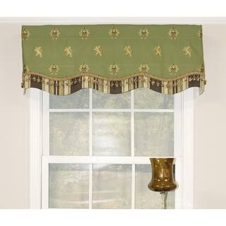 Green Stripe Valances Online At Our Best Window Rlf Home Knights Bridge Glory 50 Window Valance Fern