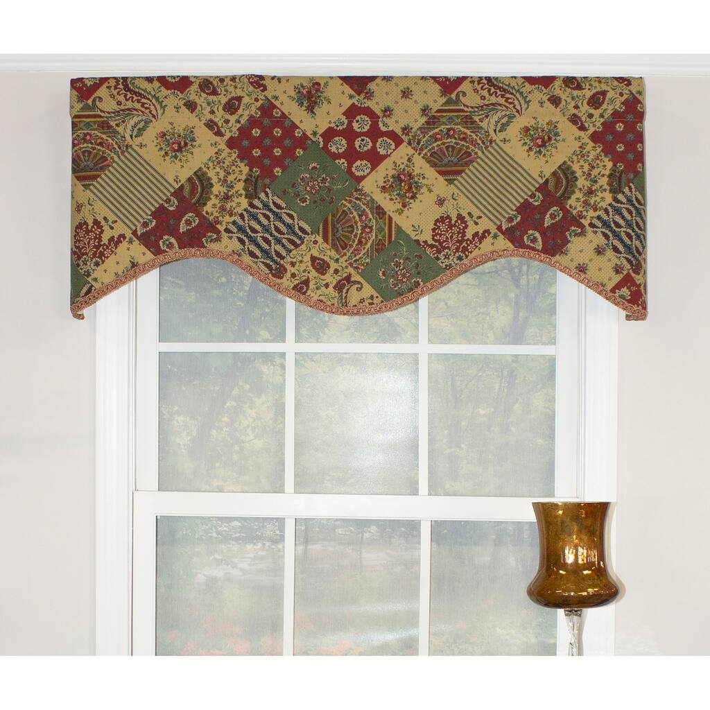 RLF Home Patchwork Cornice Window Valance - Multi
