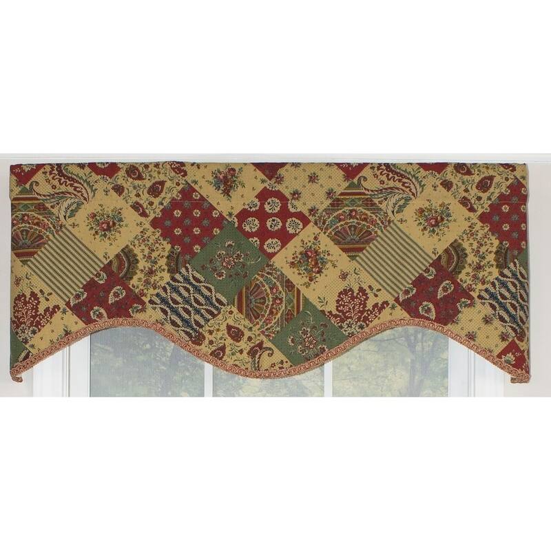 RLF Home Patchwork Cornice Window Valance - Multi