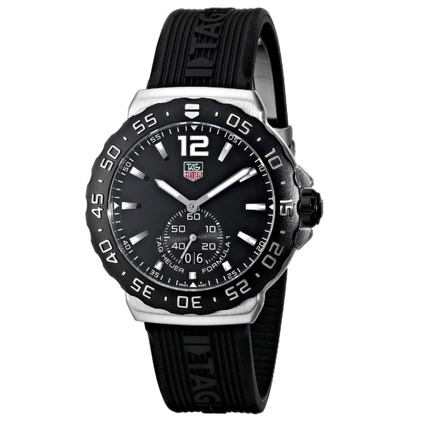 Tag Heuer Mens WAU1110.FT6024 Formula 1 Black Dial Black Rubber