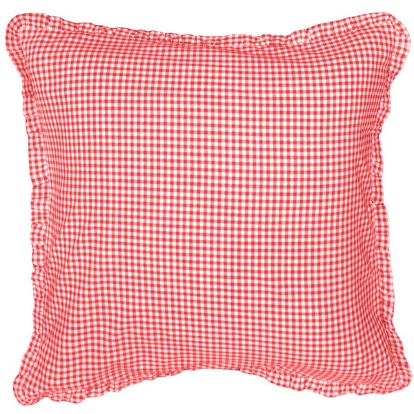 Red Gingham Euro Sham - Overstock - 7654835