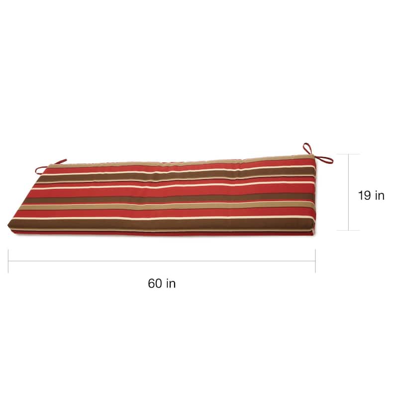 Blazing Needles 60-inch Designer Outdoor Bench Cushion