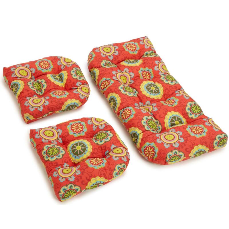 Blazing Needles 3-Piece Settee Cushion Set (Set of 3)