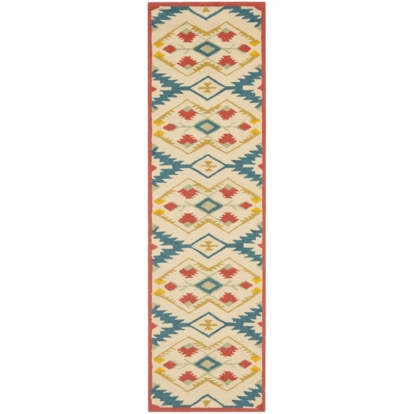 Safavieh Four Seasons Stain Resistant Hand hooked Natural Rug (2' x 6') Safavieh Runner Rugs