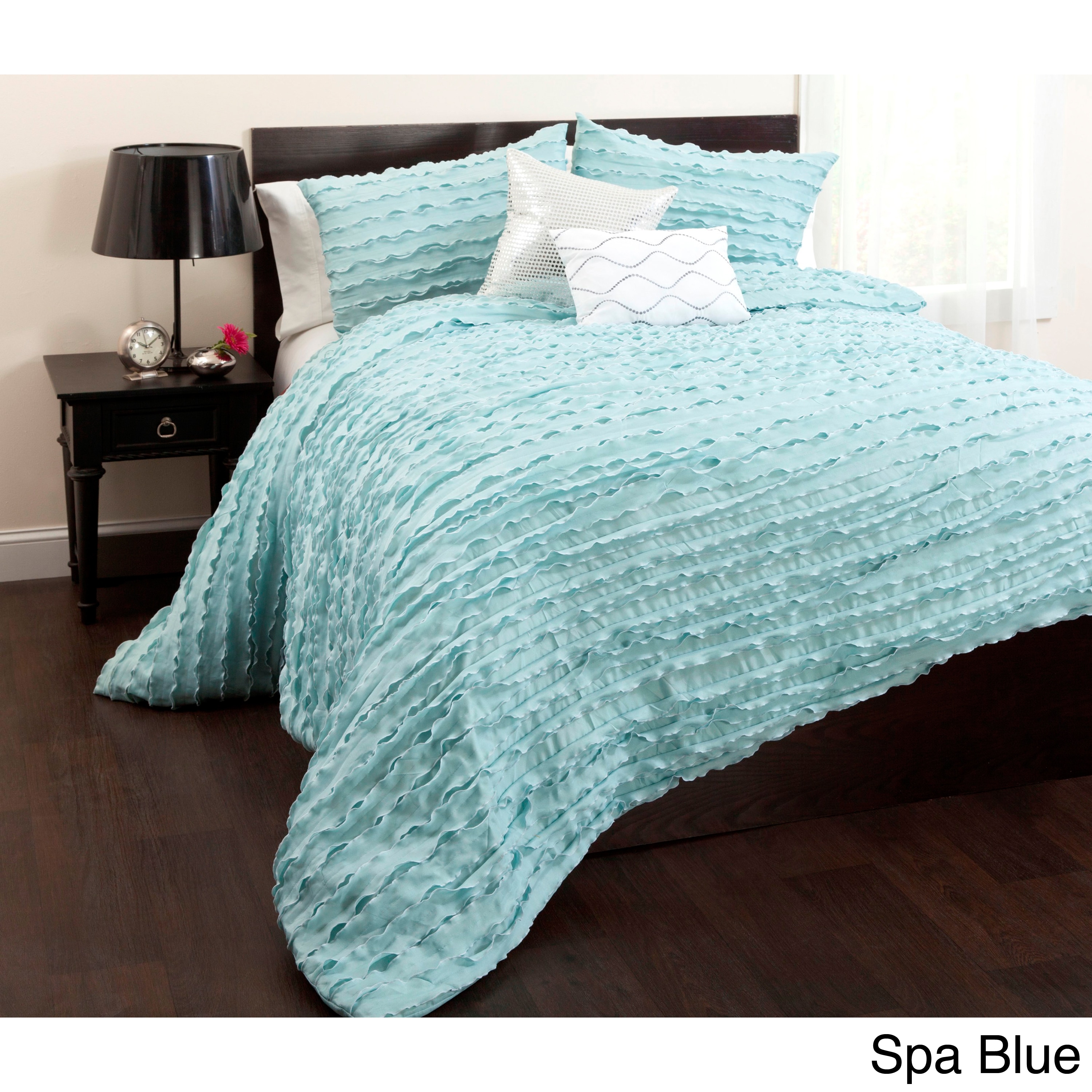 Lush Decor Lush Decor Modern Chic 5 piece Comforter Set Blue Size King