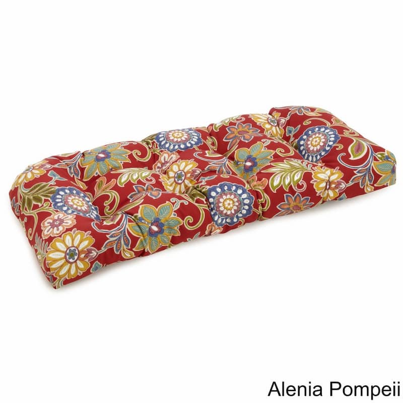 Blazing Needles 42-inch All-Weather U-Shape Bench Cushion - Alenia Pompeii