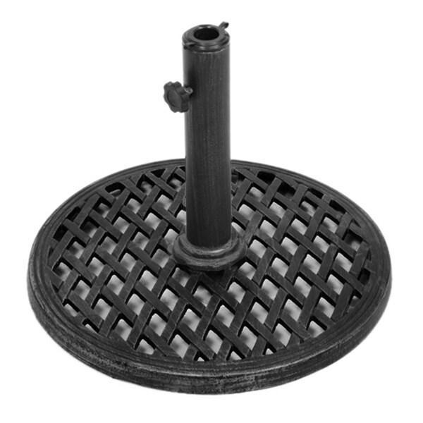 Black Round Cast Iron Umbrella Base Bed Bath & Beyond 7655508