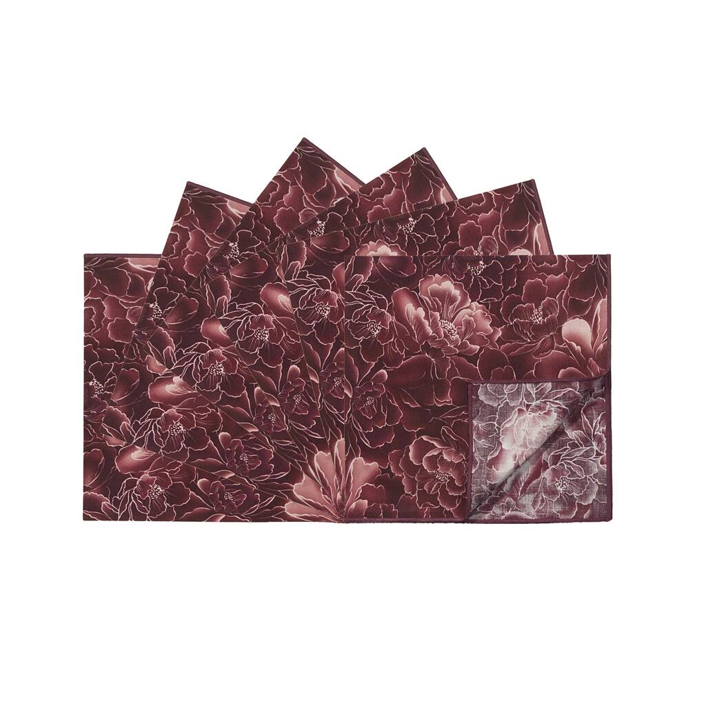 Rose Tree Plum Peony Napkins (Set of 6)