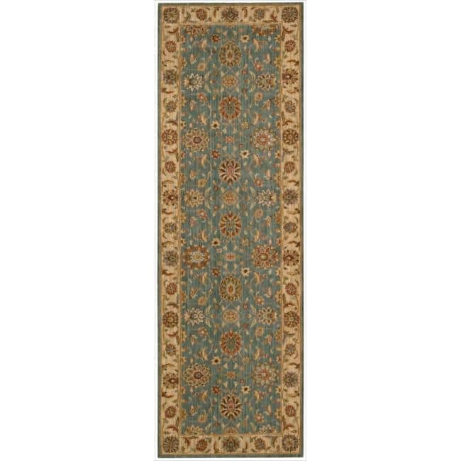 Nourison Living Treasures LI05 Area Rug - 2' 6" x 8' - Aqua - Runner/Rectangle