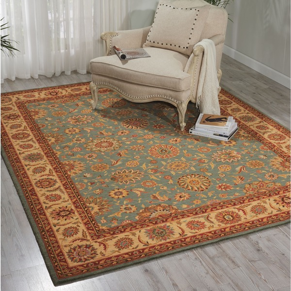 Living Treasures Aqua Rug (8'3 x 11'3) - 8'3 x 11'3