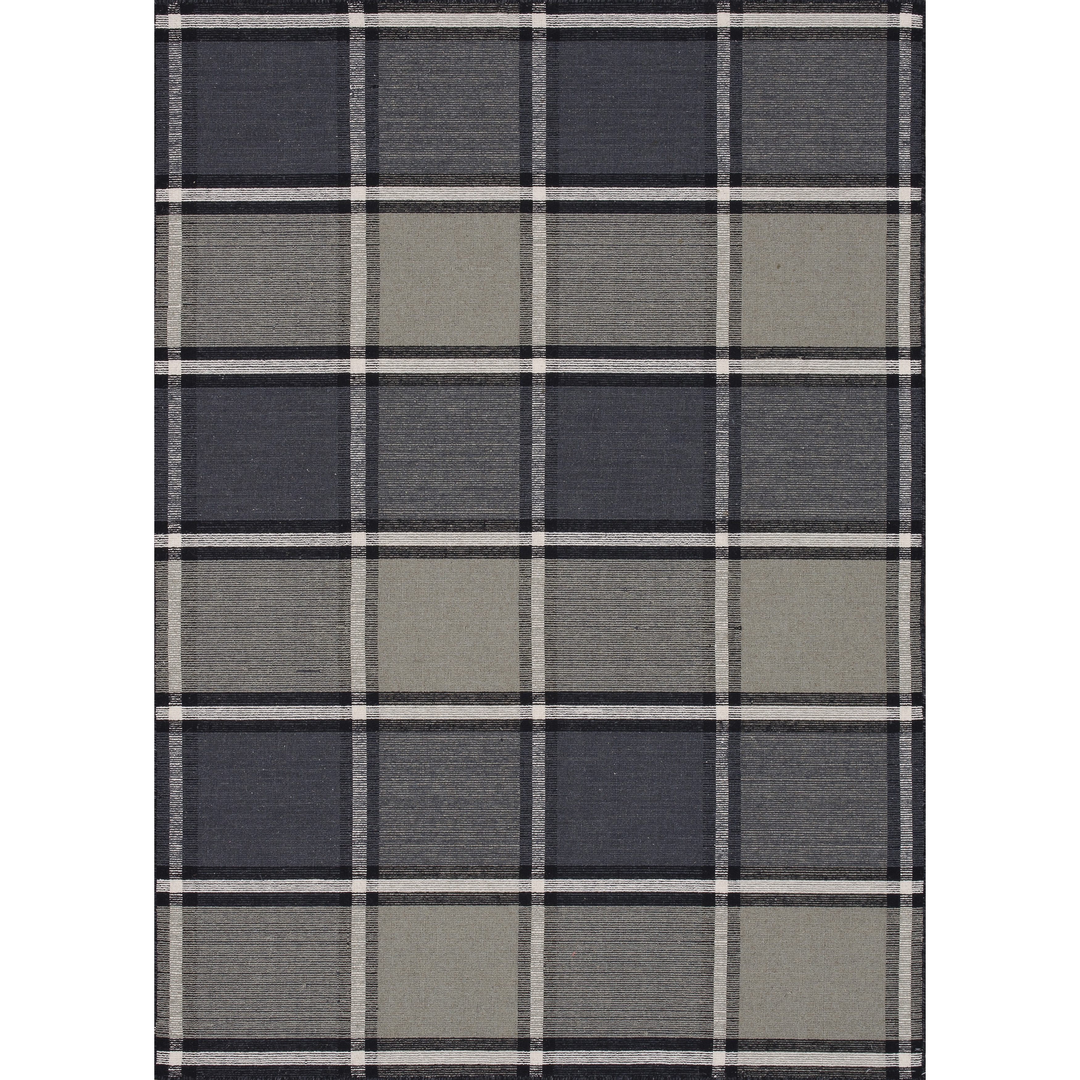 Hand woven Carter Wool Grey Rug (50 X 76)