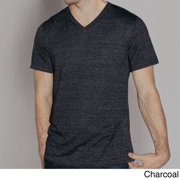 Canvas Men's Tri Blend V Neck Tee Casual Shirts