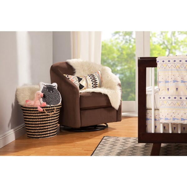 babyletto madison swivel glider ecru