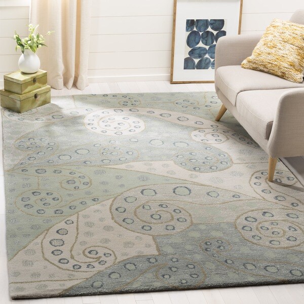 Safavieh Handmade Bella Sage Wool and Viscose Rug - 8' x 10'