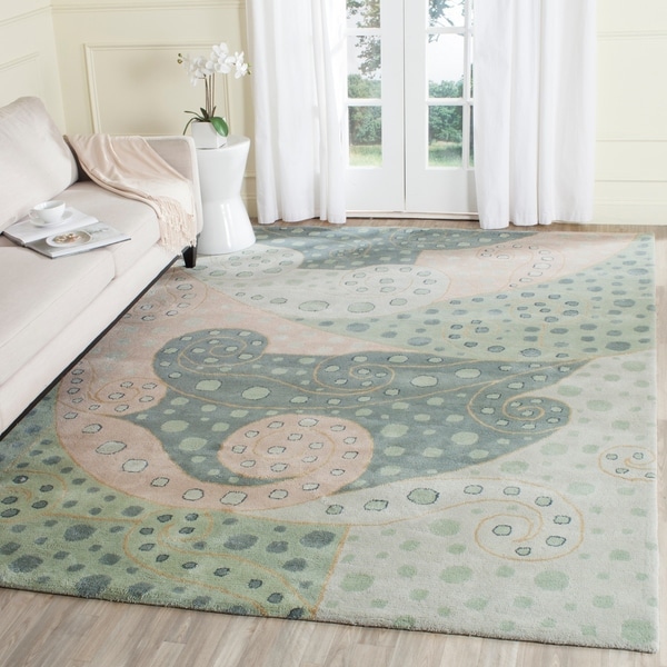 Safavieh Handmade Bella Sage Wool and Viscose Rug - 8' x 10'