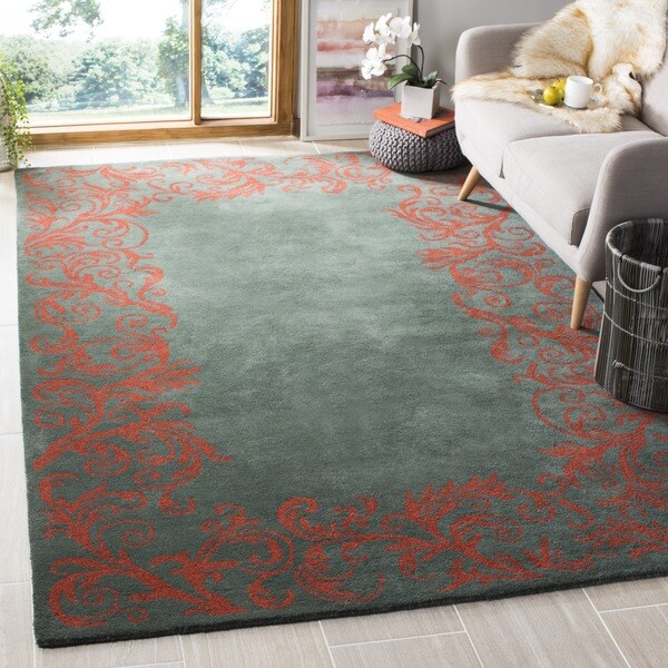 Shop Safavieh Handmade Bella Blue Wool and Viscose Rug 6' Square