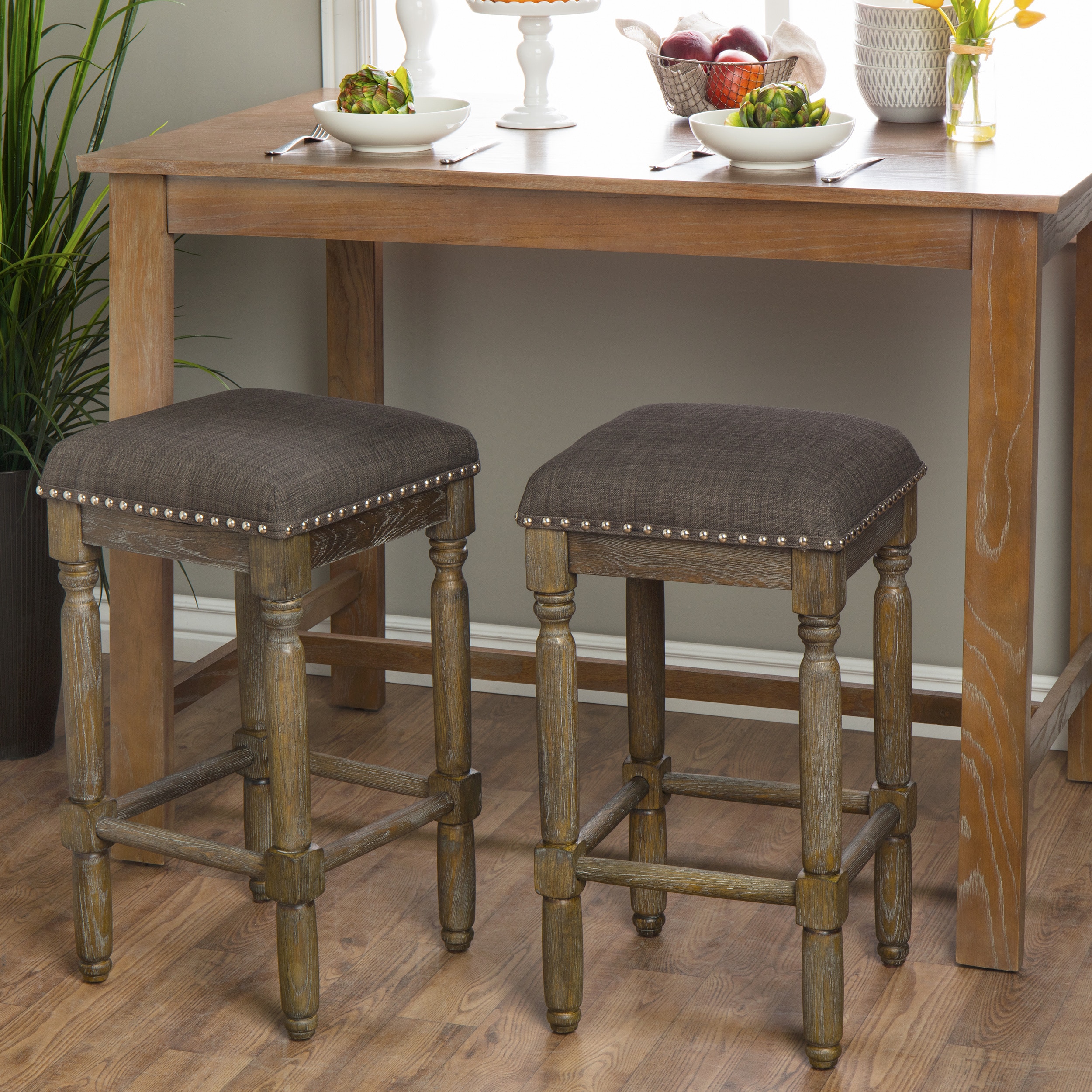 Renate Grey Counter Stools (set Of 2)