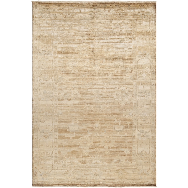 Hand-knotted Waltham Beige Wool Area Rug - 9' x 13'