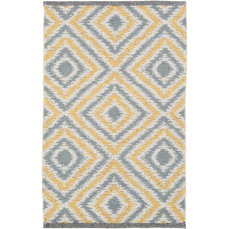 Hand-woven Tioga Gold Wool Area Rug - 2' x 3' - 2' x 3'