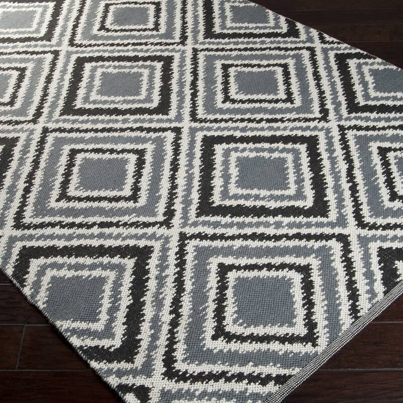 Hand-woven Velva Grey Wool Area Rug - 2' x 3' - 2' x 3'