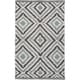 preview thumbnail 2 of 4, Hand-woven Velva Grey Wool Area Rug - 2' x 3' - 2' x 3'