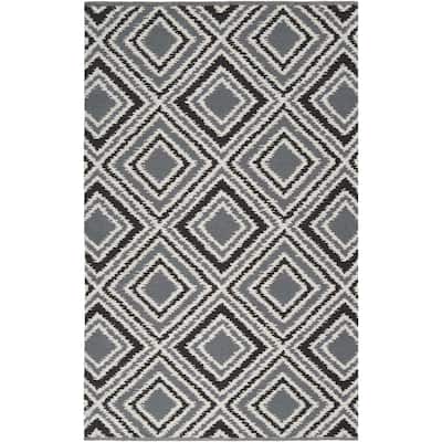 Hand-woven Velva Grey Wool Area Rug - 2' x 3' - 2' x 3'