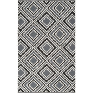 Hand-woven Velva Grey Wool Area Rug - 2' x 3' - 2' x 3'