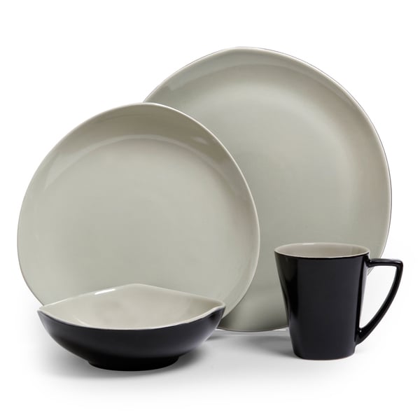 Shop Nambe Black/ White 4-piece Dinnerware Set - Free Shipping On ...