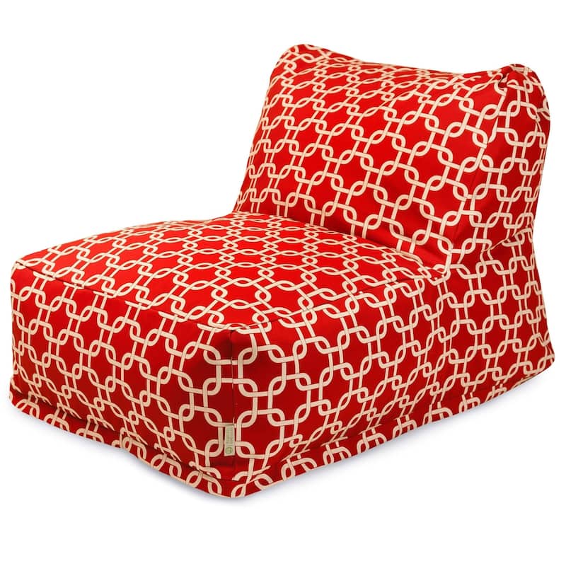 Majestic Home Goods Indoor Links Bean Bag Chair Lounger 36 in L x 27 in W x 24 in H - Red