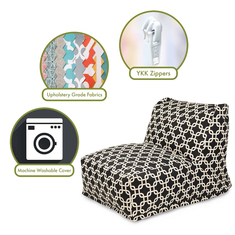 Majestic Home Goods Indoor Links Bean Bag Chair Lounger 36 in L x 27 in W x 24 in H