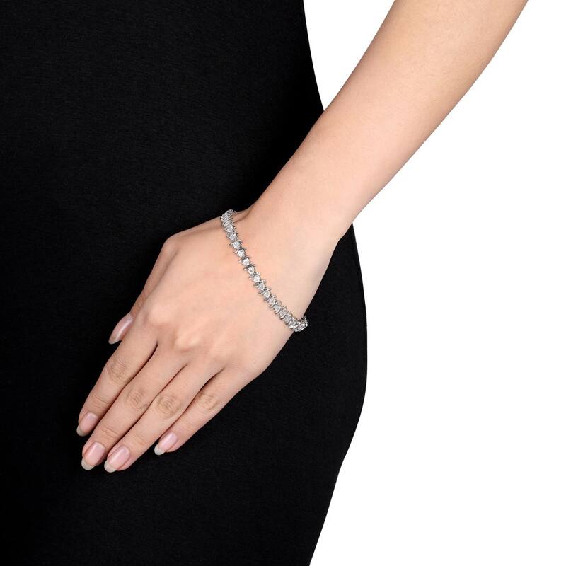 Miadora Sterling Silver 2/5ct TDW Diamond Bracelet