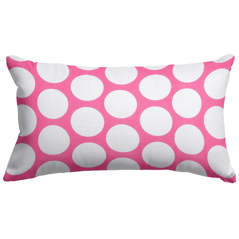 Majestic Home Goods Indoor Large Polka Dot Small Decorative Throw Pillow 20 X 12