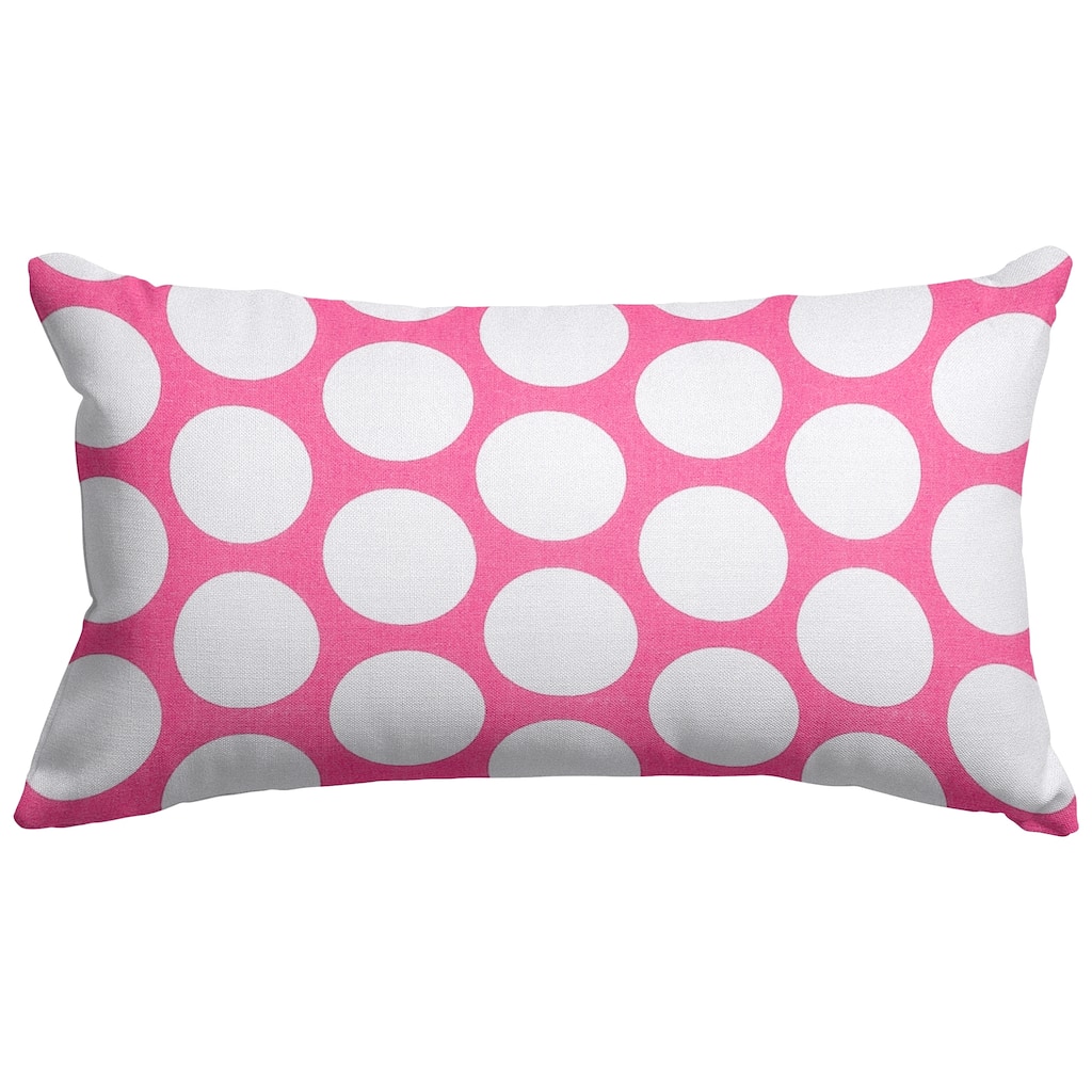 Majestic Home Goods Indoor Large Polka Dot Small Decorative Throw Pillow 20 X 12