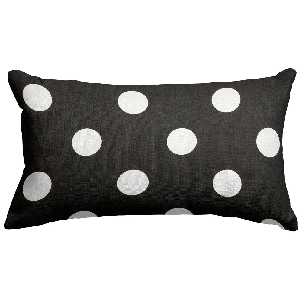 Majestic Home Goods Indoor Large Polka Dot Small Decorative Throw Pillow 20 X 12