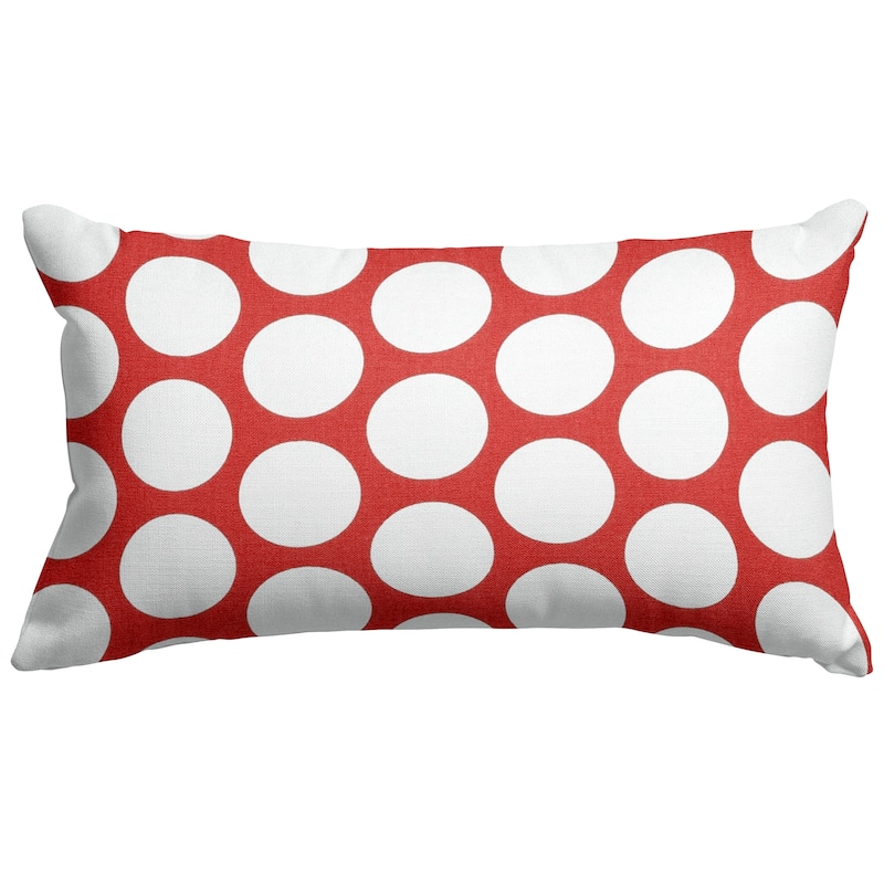 Majestic Home Goods Indoor Large Polka Dot Small Decorative Throw Pillow 20 X 12