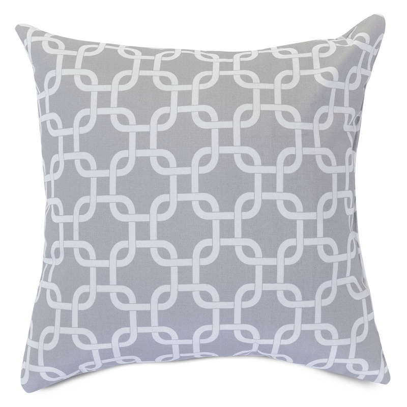 Majestic Home Goods Links Indoor / Outdoor Large Pillow 20" L x 8" W x 20" H - Gray