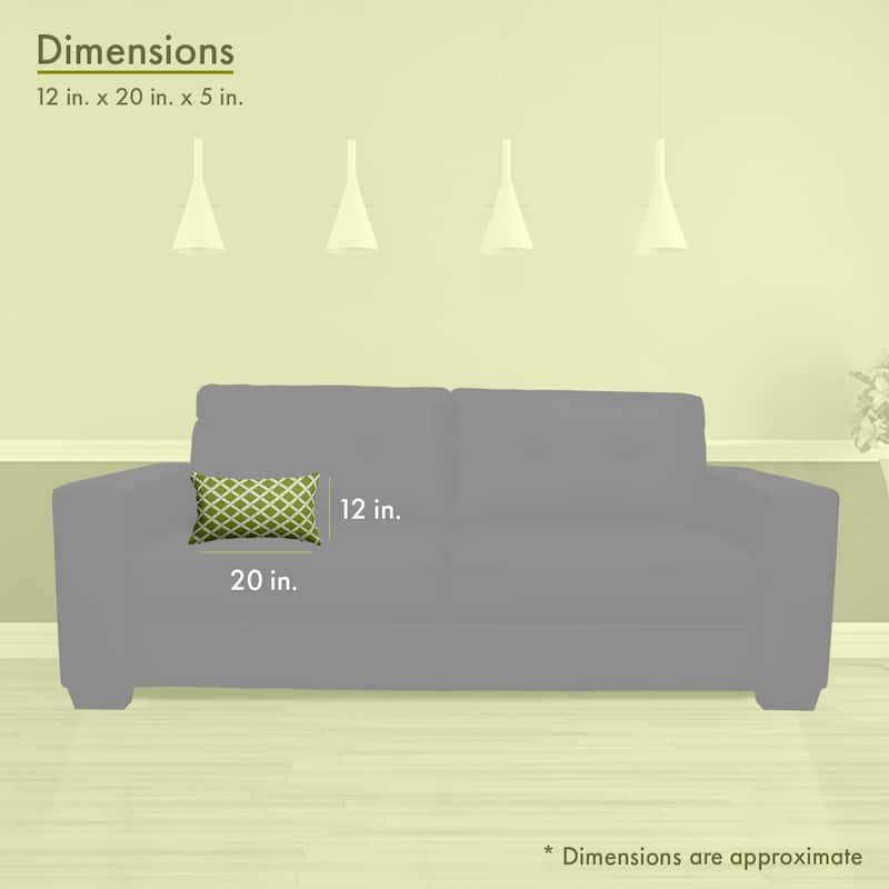 Majestic Home Goods Indoor Outdoor Bamboo Small Decorative Throw Pillow 20 X 12