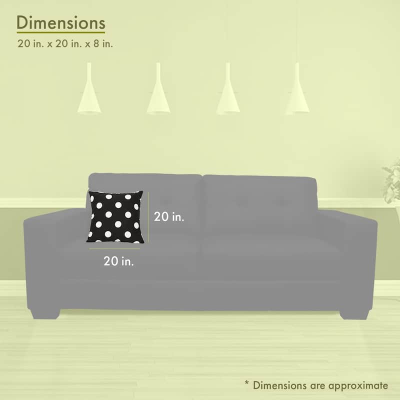 Majestic Home Goods Large Polka Dot Indoor Large Pillow 20" L x 8" W x 20" H